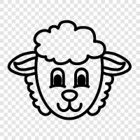 Lamb, Wool, Butcher, Meat icon svg