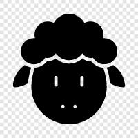 lamb, fleece, wool, milk icon svg