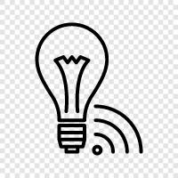 lamp, smart lamp, IoT, home automation icon svg