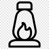 lamp, oil, flame, wick icon svg