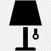 lamps, lighting, light, artificial icon svg