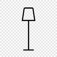 lamps, floor, light, bright icon svg