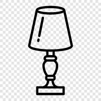 lamps, electric, light, table icon svg