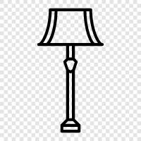 lampshade, lamp post, lamp cord, lamp shade icon svg