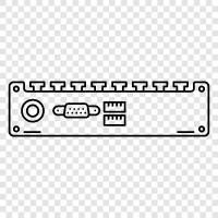 lan portu, lan bağlantısı, lan adaptörü, lan kartı ikon svg