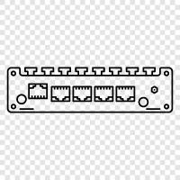 lan portu, lan kablosu, lan port adaptörü, lan port genişletici ikon svg