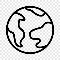 land, globe, planet, solar system icon svg