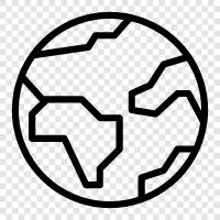 land, continents, oceans, atmosphere icon svg