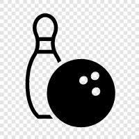 lanes, shoes, ball, pins icon svg