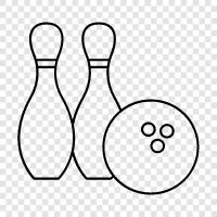 lanes, ball, pins, bowling shoes icon svg