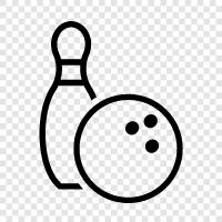 lanes, pins, bowling balls, bowling shoes icon svg