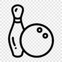 lanes, pins, ball, throw icon svg