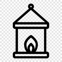 lanterns, lighting, candles, flicker icon svg