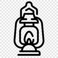 lanterns, camping, camping lantern, battery operated lantern icon svg