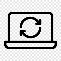 laptop backup, laptop sync software, laptop sync icon svg