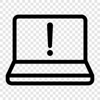 laptop battery warning, laptop overheating warning, laptop security warning, laptop warning icon svg