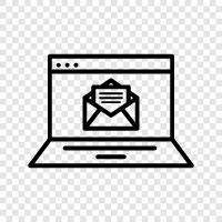 Laptop, Email, Inbox, Mail icon svg