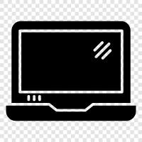 laptop computer, notebook, portable computer, netbook icon svg