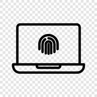 laptop fingerprint reader, laptop fingerprint scanner, laptop fingerprint recognition, laptop fingerprint icon svg
