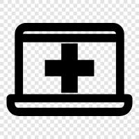 laptop health, laptop care, laptop repair, laptop replacement icon svg