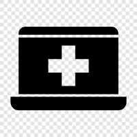 laptop health, laptop diagnosis, laptop repairs, laptop medical icon svg