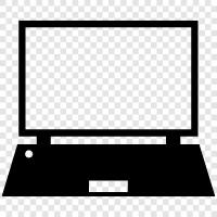 laptop, computer programs, computer hardware, computer viruses icon svg