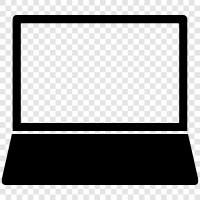 laptop, computer, data, spreadsheet icon svg