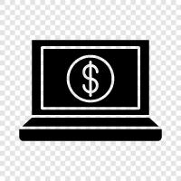 laptop money, laptop deals, laptop tips, money laptop icon svg