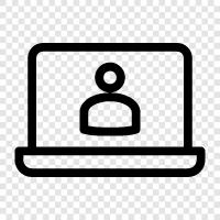 laptop, computer, user, user manual icon svg