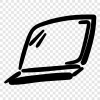 Laptop, Tablet, Writing, Idea icon svg