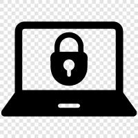 Laptop Security, Laptop Encryption, Laptop Password, Laptop icon svg