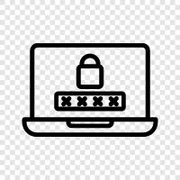laptop security, laptop locks, laptop security software, laptop password icon svg