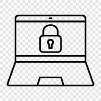 Laptop security, Laptop security software, laptop security system, Laptop Lock icon svg