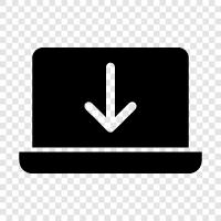 laptop software, laptop hardware, laptop virus, laptop battery icon svg