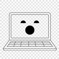 laptop that was surprised, laptop that was, surprised laptop icon svg