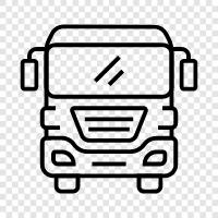 large truck, heavy truck, cargo truck, commercial truck icon svg