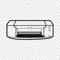 laser printer, inkjet printer, fax printer, printer paper icon svg