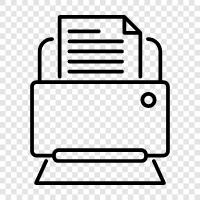 Laser Printer, Inkjet Printer, Page Printer, Fax icon svg