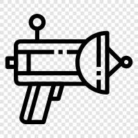 laser, gun, shooting, fire icon svg