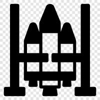 launch pad, space launch, rocket launch, space shuttle icon svg