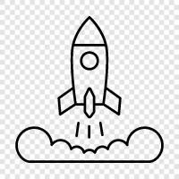 launcher, space, spacecraft, launch icon svg