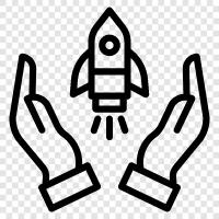 launchpad, rocket, space, spacecraft icon svg