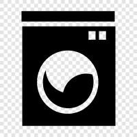 Laundromat, Cleaning Machine, Dryer, Iron icon svg