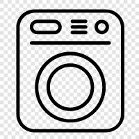 Laundry, Cleaning, Machine, How to Use icon svg