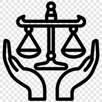 Право, судебная система, уголовное право, уголовное правосудие Значок svg