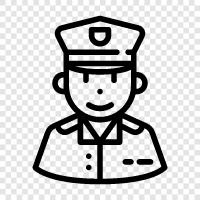 law enforcement, detective, police officer, crime icon svg