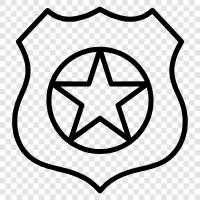 Strafverfolgung, Abzeichen, Polizist, PolizeiUniform symbol