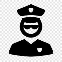 Law Enforcement, Detective, Patrolman, Traffic Officer icon svg