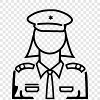 polizei, weiblich, officer, weibliche policy officer symbol