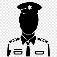 law enforcement, officer, policeman, security guard icon svg